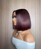 Burgundy Blunt Bob